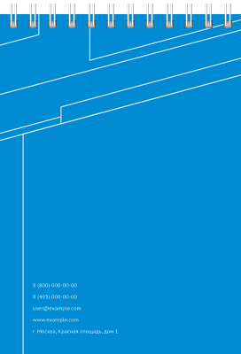 Вертикальные блокноты A6 - Строгий стиль - синий Задняя обложка
