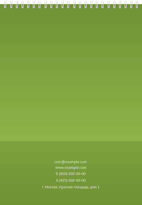 Вертикальные блокноты A4 - Зелено-синий стандарт Задняя обложка
