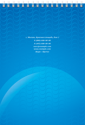 Вертикальные блокноты A5 - Зоомагазин - Синий Задняя обложка