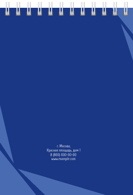 Вертикальные блокноты A6 - Синие кристаллы Задняя обложка