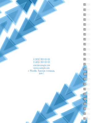 Блокноты-книжки A5 - Голубые треугольники Задняя обложка