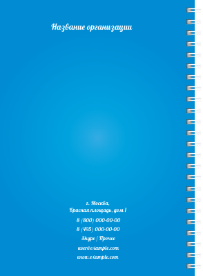 Блокноты-книжки A5 - Голубые полосы Задняя обложка