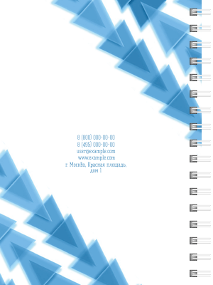 Блокноты-книжки A6 - Голубые треугольники Задняя обложка