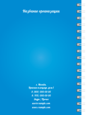 Блокноты-книжки A6 - Голубые полосы Задняя обложка