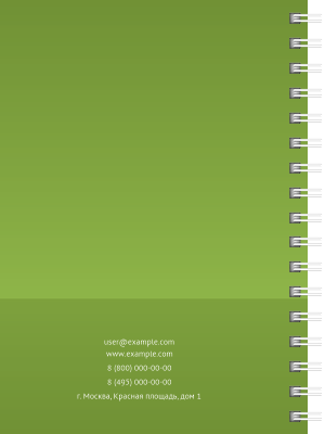 Блокноты-книжки A6 - Зелено-синий стандарт Задняя обложка