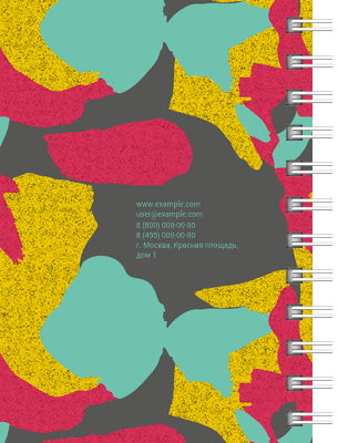 Блокноты-книжки A7 - Цветной камуфляж Задняя обложка