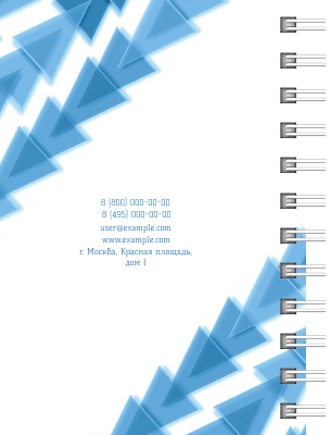 Блокноты-книжки A7 - Голубые треугольники Задняя обложка