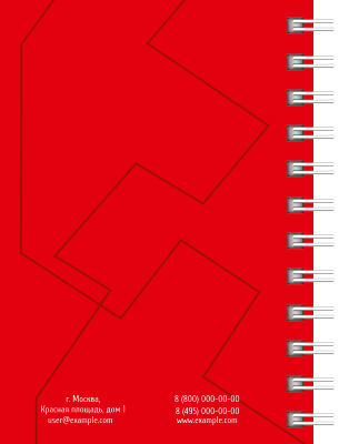 Блокноты-книжки A7 - Абстракция - красная Задняя обложка