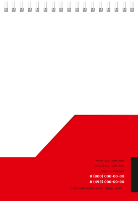 Вертикальные блокноты A5 - Бухгалтерский учёт - Красный Задняя обложка