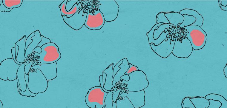 Пригласительные открытки - Контур цветка Задняя обложка