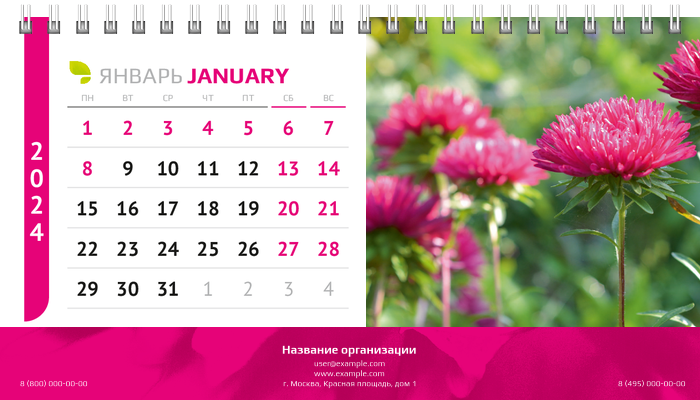 Настольные перекидные календари - Астра Январь
