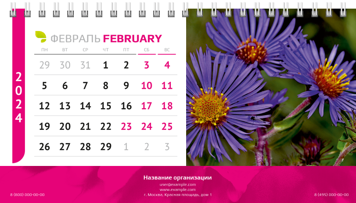 Настольные перекидные календари - Астра Февраль