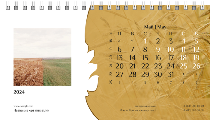Настольные перекидные календари - Пшено Май