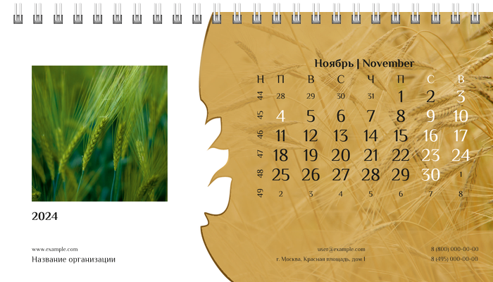 Настольные перекидные календари - Пшено Ноябрь